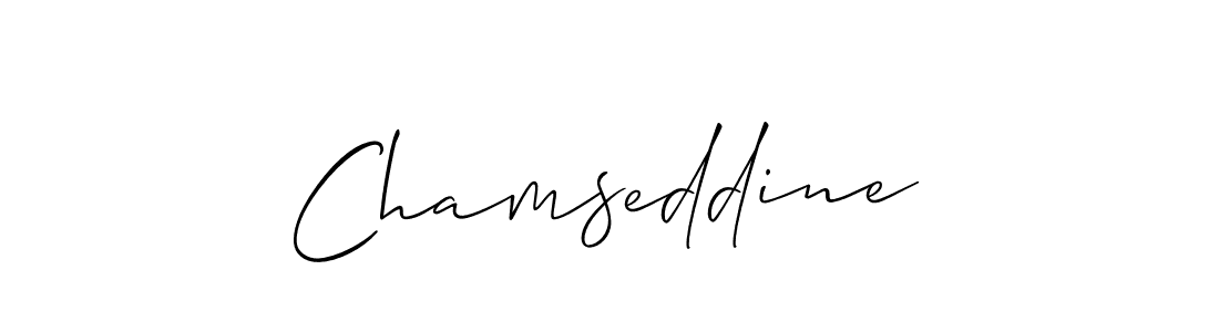 Also we have Chamseddine name is the best signature style. Create professional handwritten signature collection using Allison_Script autograph style. Chamseddine signature style 2 images and pictures png