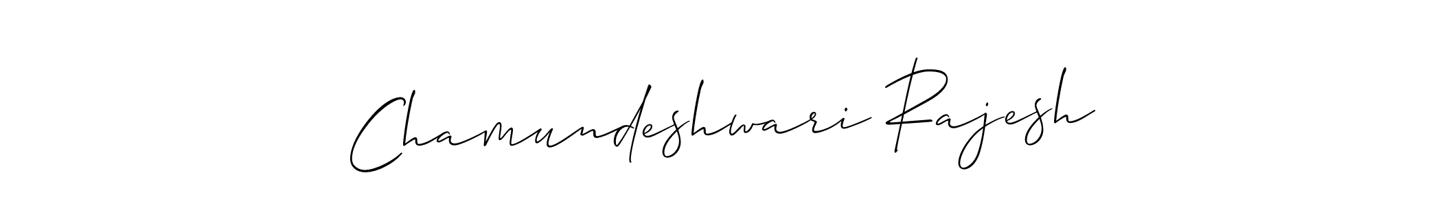 Chamundeshwari Rajesh stylish signature style. Best Handwritten Sign (Allison_Script) for my name. Handwritten Signature Collection Ideas for my name Chamundeshwari Rajesh. Chamundeshwari Rajesh signature style 2 images and pictures png