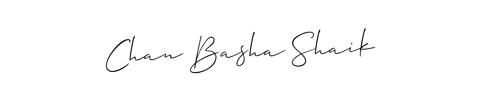 You should practise on your own different ways (Allison_Script) to write your name (Chan Basha Shaik) in signature. don't let someone else do it for you. Chan Basha Shaik signature style 2 images and pictures png