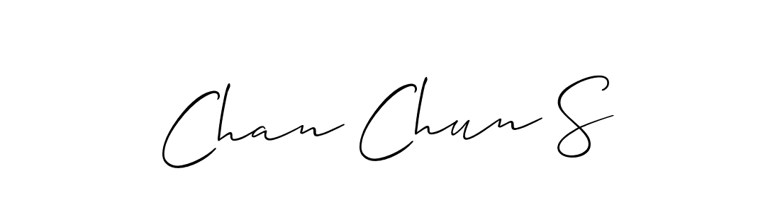 Make a beautiful signature design for name Chan Chun S. With this signature (Allison_Script) style, you can create a handwritten signature for free. Chan Chun S signature style 2 images and pictures png