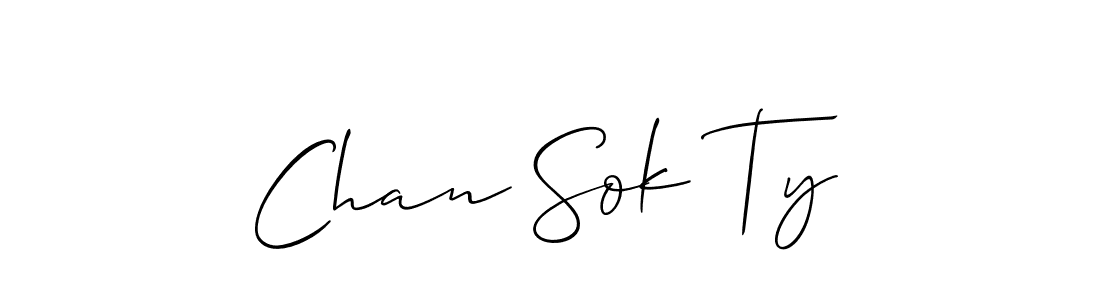 Make a beautiful signature design for name Chan Sok Ty. With this signature (Allison_Script) style, you can create a handwritten signature for free. Chan Sok Ty signature style 2 images and pictures png