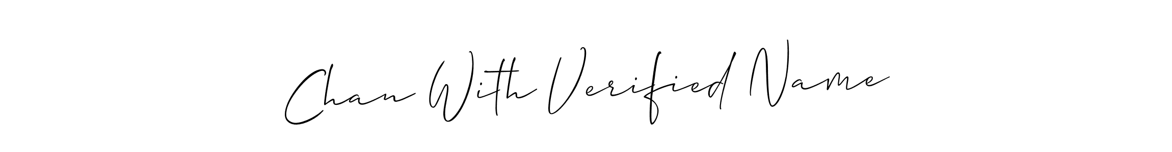 Create a beautiful signature design for name Chan With Verified Name. With this signature (Allison_Script) fonts, you can make a handwritten signature for free. Chan With Verified Name signature style 2 images and pictures png