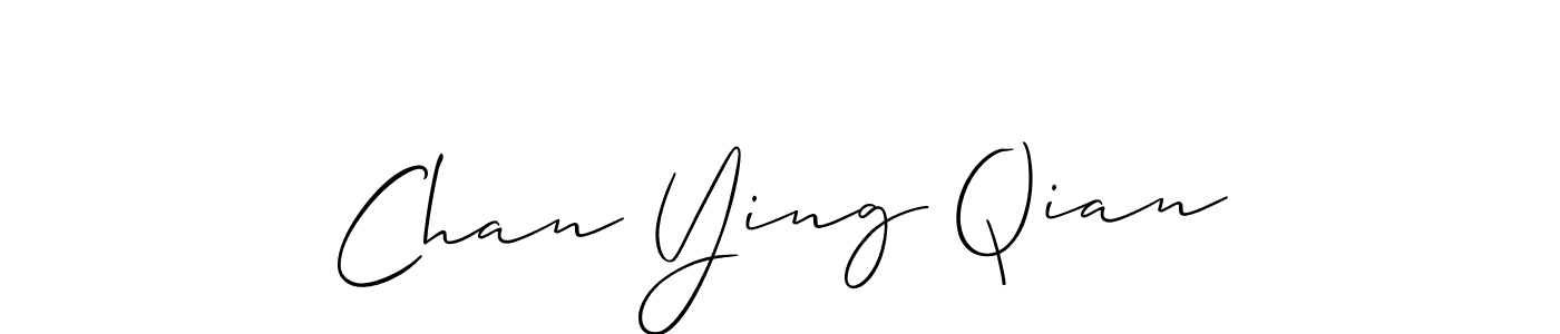 Make a beautiful signature design for name Chan Ying Qian. With this signature (Allison_Script) style, you can create a handwritten signature for free. Chan Ying Qian signature style 2 images and pictures png
