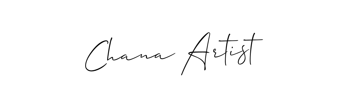 Design your own signature with our free online signature maker. With this signature software, you can create a handwritten (Allison_Script) signature for name Chana Artist. Chana Artist signature style 2 images and pictures png