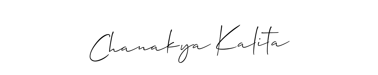 How to make Chanakya Kalita signature? Allison_Script is a professional autograph style. Create handwritten signature for Chanakya Kalita name. Chanakya Kalita signature style 2 images and pictures png
