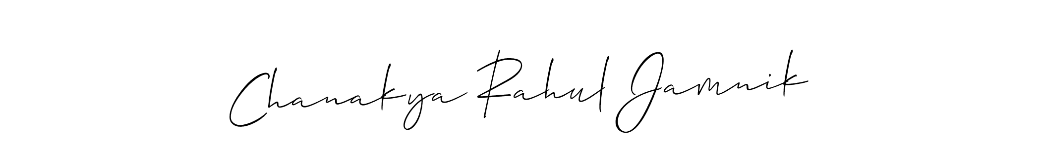 Design your own signature with our free online signature maker. With this signature software, you can create a handwritten (Allison_Script) signature for name Chanakya Rahul Jamnik. Chanakya Rahul Jamnik signature style 2 images and pictures png