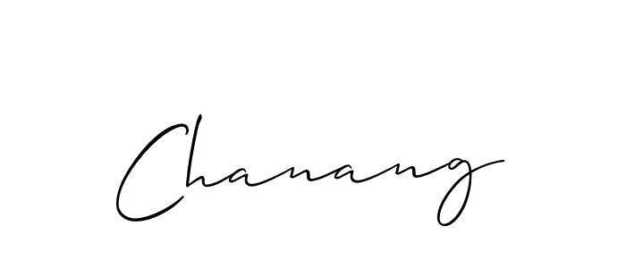 Create a beautiful signature design for name Chanang. With this signature (Allison_Script) fonts, you can make a handwritten signature for free. Chanang signature style 2 images and pictures png