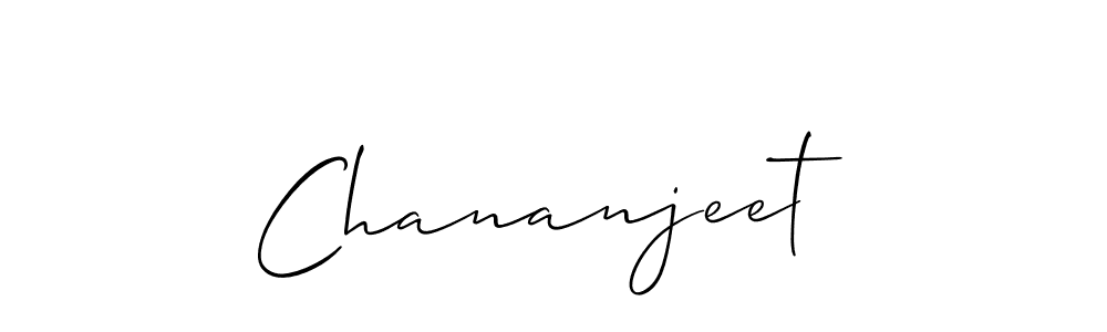 Create a beautiful signature design for name Chananjeet. With this signature (Allison_Script) fonts, you can make a handwritten signature for free. Chananjeet signature style 2 images and pictures png