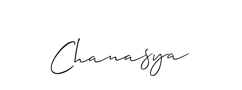 Also we have Chanasya name is the best signature style. Create professional handwritten signature collection using Allison_Script autograph style. Chanasya signature style 2 images and pictures png