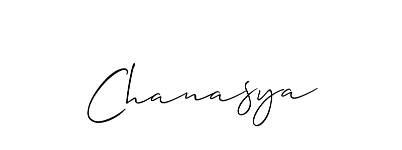 Also we have Chanasya name is the best signature style. Create professional handwritten signature collection using Allison_Script autograph style. Chanasya signature style 2 images and pictures png