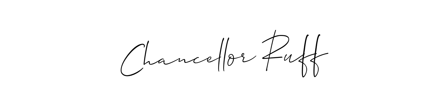 Also You can easily find your signature by using the search form. We will create Chancellor Ruff name handwritten signature images for you free of cost using Allison_Script sign style. Chancellor Ruff signature style 2 images and pictures png