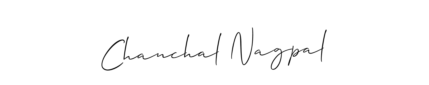 Create a beautiful signature design for name Chanchal Nagpal. With this signature (Allison_Script) fonts, you can make a handwritten signature for free. Chanchal Nagpal signature style 2 images and pictures png