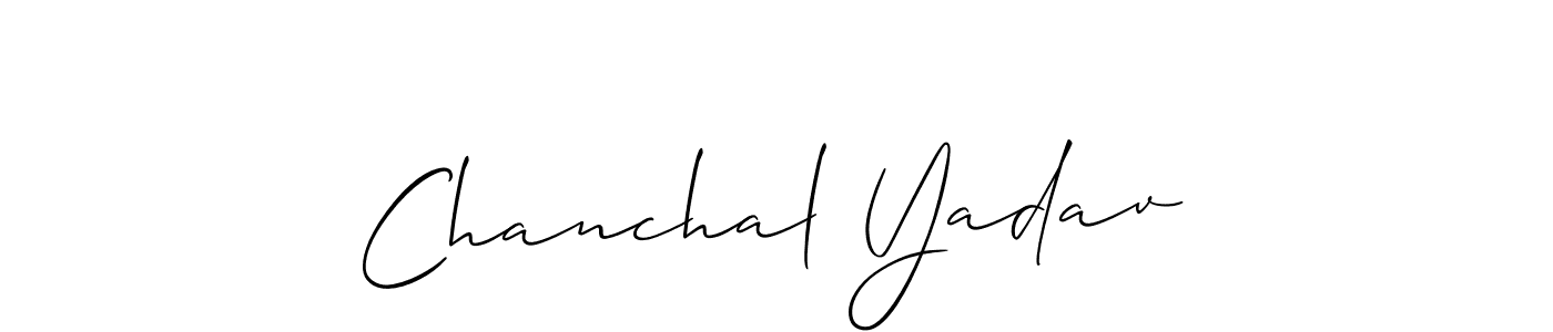 Use a signature maker to create a handwritten signature online. With this signature software, you can design (Allison_Script) your own signature for name Chanchal Yadav. Chanchal Yadav signature style 2 images and pictures png