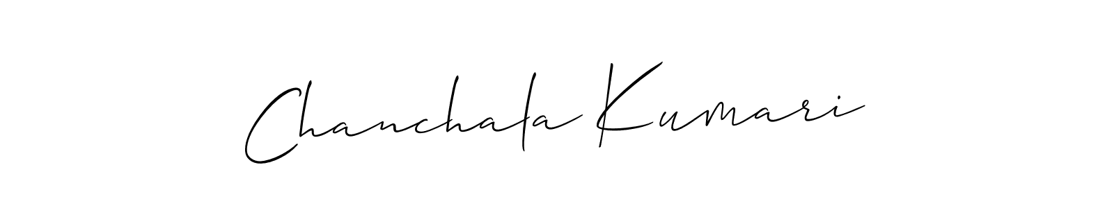 Similarly Allison_Script is the best handwritten signature design. Signature creator online .You can use it as an online autograph creator for name Chanchala Kumari. Chanchala Kumari signature style 2 images and pictures png