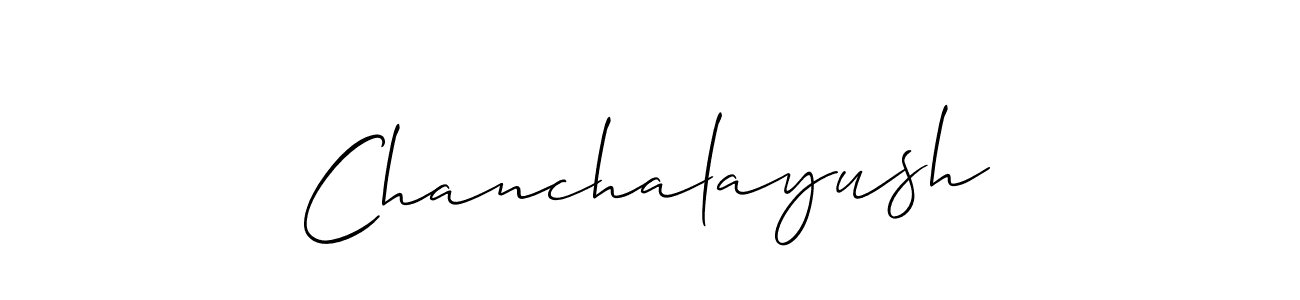 Allison_Script is a professional signature style that is perfect for those who want to add a touch of class to their signature. It is also a great choice for those who want to make their signature more unique. Get Chanchalayush name to fancy signature for free. Chanchalayush signature style 2 images and pictures png