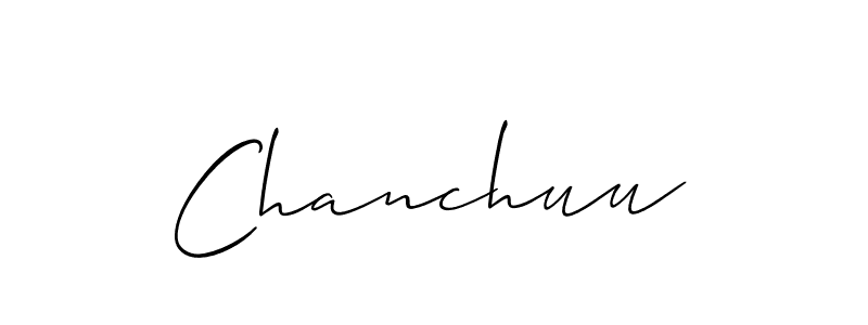 Allison_Script is a professional signature style that is perfect for those who want to add a touch of class to their signature. It is also a great choice for those who want to make their signature more unique. Get Chanchuu name to fancy signature for free. Chanchuu signature style 2 images and pictures png