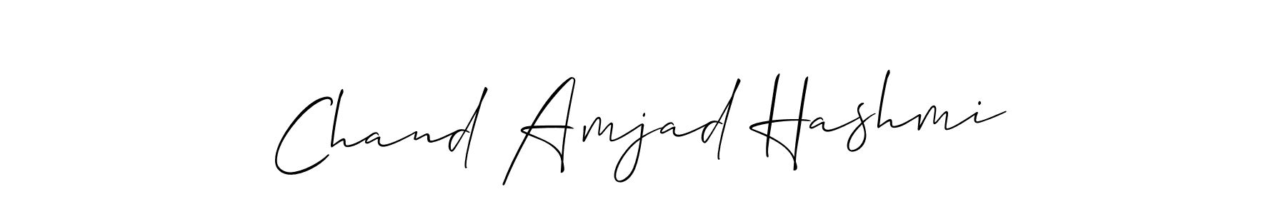 Also You can easily find your signature by using the search form. We will create Chand Amjad Hashmi name handwritten signature images for you free of cost using Allison_Script sign style. Chand Amjad Hashmi signature style 2 images and pictures png