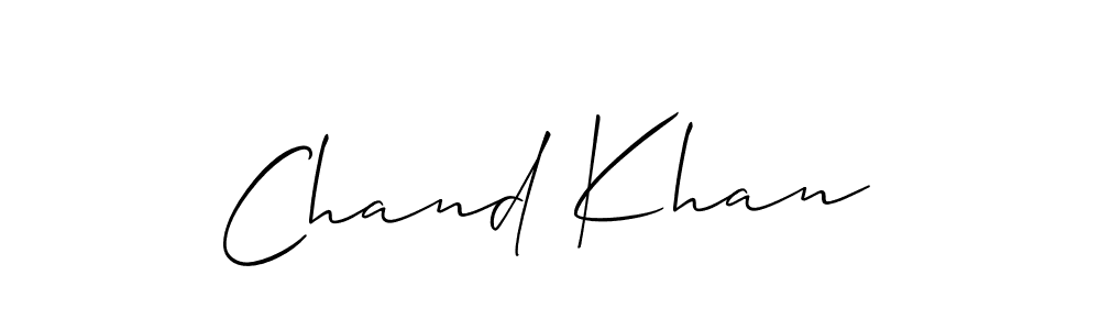 Use a signature maker to create a handwritten signature online. With this signature software, you can design (Allison_Script) your own signature for name Chand Khan. Chand Khan signature style 2 images and pictures png