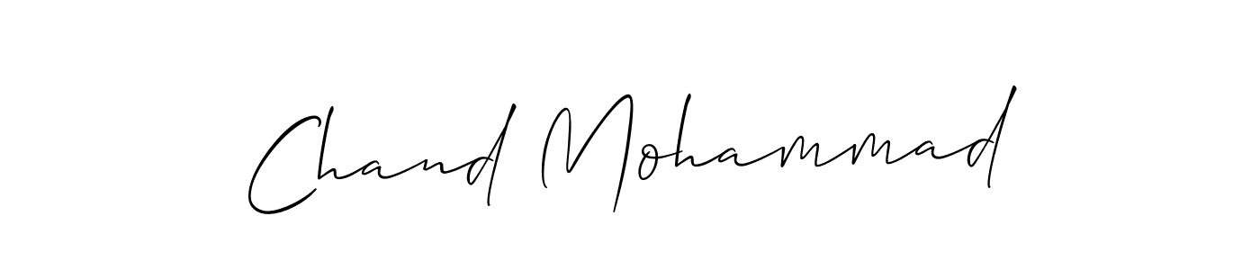 Make a beautiful signature design for name Chand Mohammad. With this signature (Allison_Script) style, you can create a handwritten signature for free. Chand Mohammad signature style 2 images and pictures png