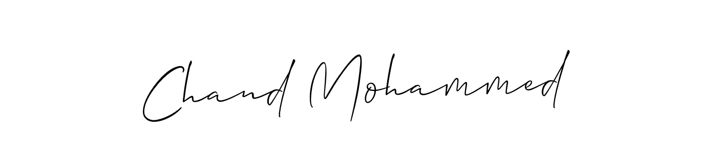 Design your own signature with our free online signature maker. With this signature software, you can create a handwritten (Allison_Script) signature for name Chand Mohammed. Chand Mohammed signature style 2 images and pictures png