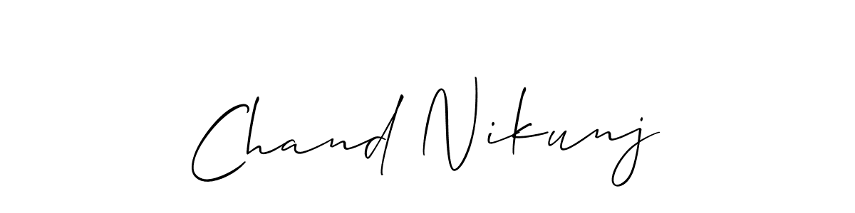 You should practise on your own different ways (Allison_Script) to write your name (Chand Nikunj) in signature. don't let someone else do it for you. Chand Nikunj signature style 2 images and pictures png