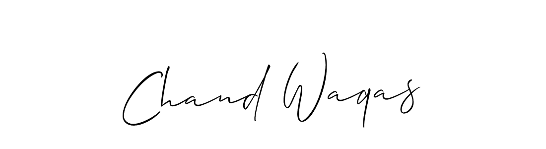 Make a beautiful signature design for name Chand Waqas. With this signature (Allison_Script) style, you can create a handwritten signature for free. Chand Waqas signature style 2 images and pictures png