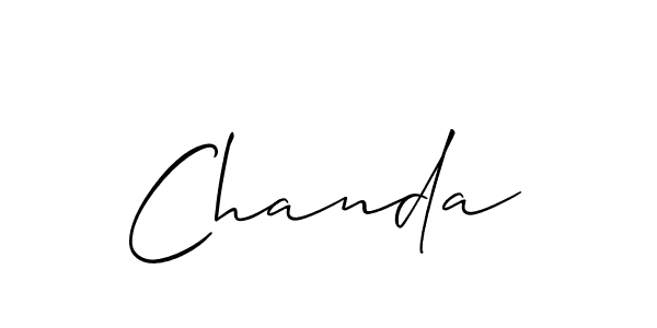 It looks lik you need a new signature style for name Chanda. Design unique handwritten (Allison_Script) signature with our free signature maker in just a few clicks. Chanda signature style 2 images and pictures png