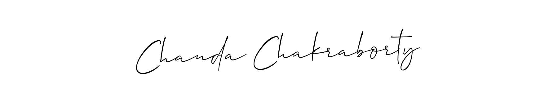 How to make Chanda Chakraborty name signature. Use Allison_Script style for creating short signs online. This is the latest handwritten sign. Chanda Chakraborty signature style 2 images and pictures png