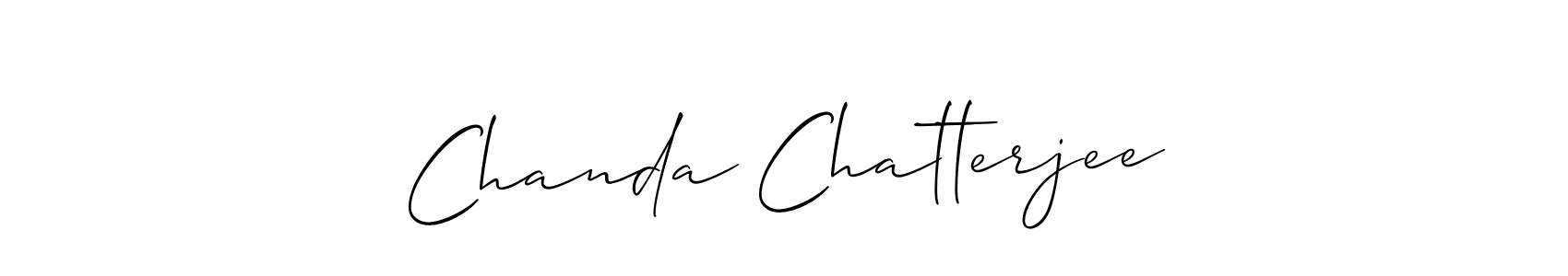 Create a beautiful signature design for name Chanda Chatterjee. With this signature (Allison_Script) fonts, you can make a handwritten signature for free. Chanda Chatterjee signature style 2 images and pictures png