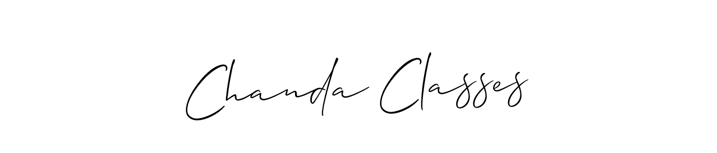 You should practise on your own different ways (Allison_Script) to write your name (Chanda Classes) in signature. don't let someone else do it for you. Chanda Classes signature style 2 images and pictures png