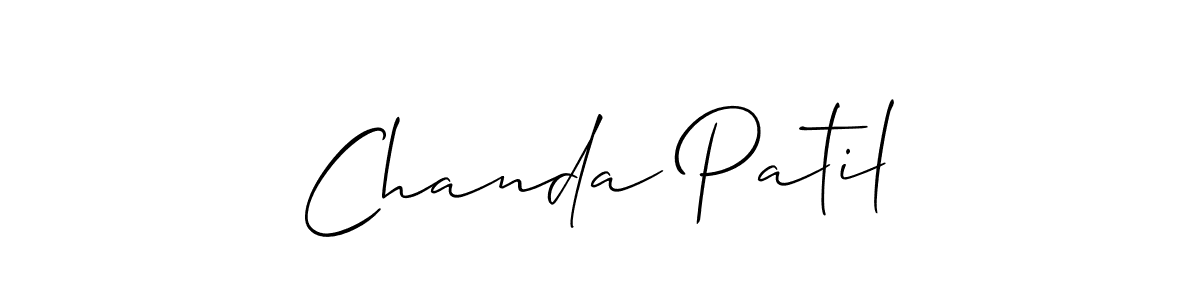 It looks lik you need a new signature style for name Chanda Patil. Design unique handwritten (Allison_Script) signature with our free signature maker in just a few clicks. Chanda Patil signature style 2 images and pictures png