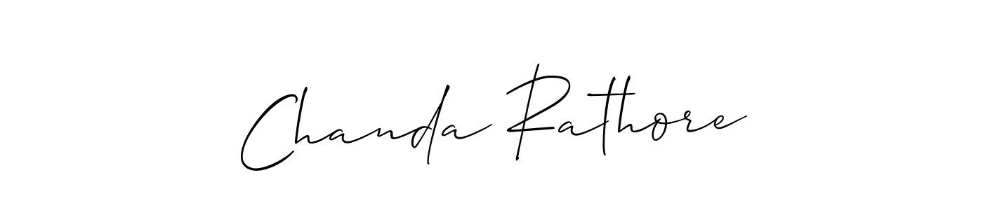 Similarly Allison_Script is the best handwritten signature design. Signature creator online .You can use it as an online autograph creator for name Chanda Rathore. Chanda Rathore signature style 2 images and pictures png