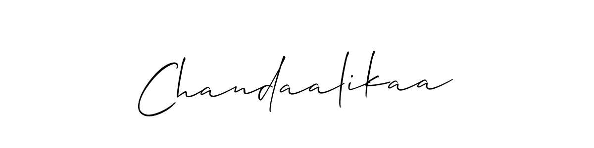 How to Draw Chandaalikaa signature style? Allison_Script is a latest design signature styles for name Chandaalikaa. Chandaalikaa signature style 2 images and pictures png