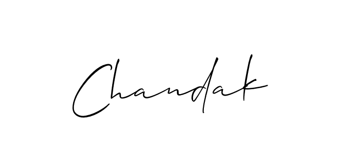 Best and Professional Signature Style for Chandak. Allison_Script Best Signature Style Collection. Chandak signature style 2 images and pictures png