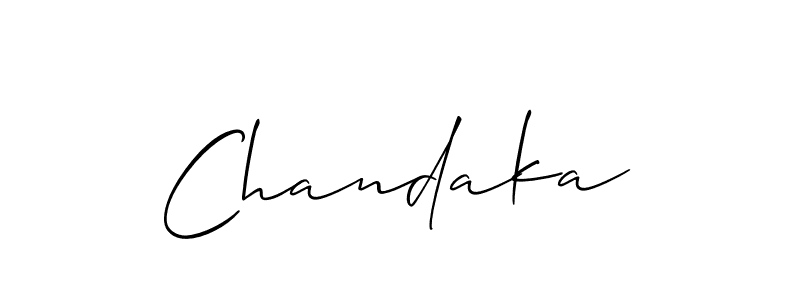 if you are searching for the best signature style for your name Chandaka. so please give up your signature search. here we have designed multiple signature styles  using Allison_Script. Chandaka signature style 2 images and pictures png