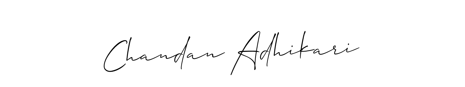 How to make Chandan Adhikari signature? Allison_Script is a professional autograph style. Create handwritten signature for Chandan Adhikari name. Chandan Adhikari signature style 2 images and pictures png