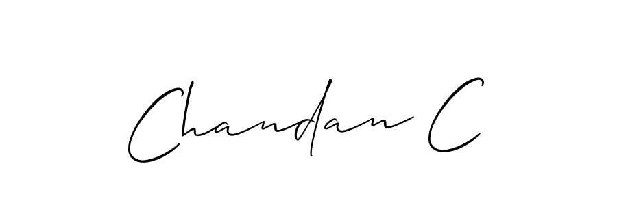 Design your own signature with our free online signature maker. With this signature software, you can create a handwritten (Allison_Script) signature for name Chandan C. Chandan C signature style 2 images and pictures png