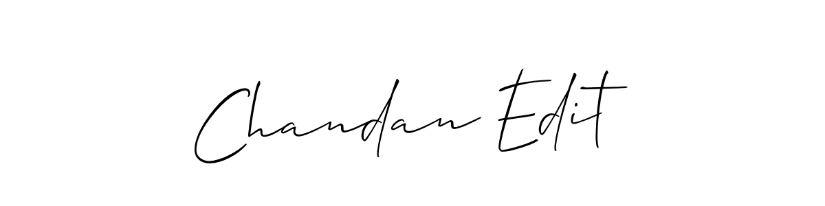 The best way (Allison_Script) to make a short signature is to pick only two or three words in your name. The name Chandan Edit include a total of six letters. For converting this name. Chandan Edit signature style 2 images and pictures png