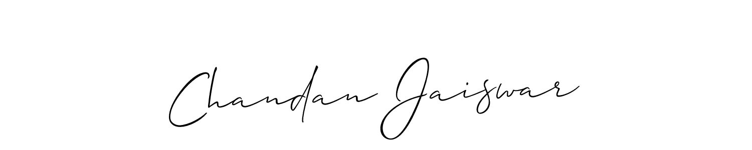 Use a signature maker to create a handwritten signature online. With this signature software, you can design (Allison_Script) your own signature for name Chandan Jaiswar. Chandan Jaiswar signature style 2 images and pictures png