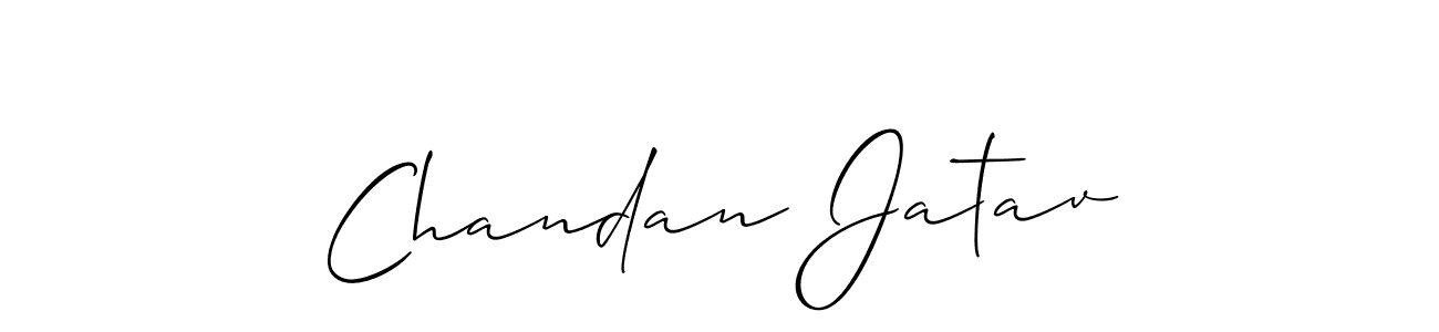 Create a beautiful signature design for name Chandan Jatav. With this signature (Allison_Script) fonts, you can make a handwritten signature for free. Chandan Jatav signature style 2 images and pictures png