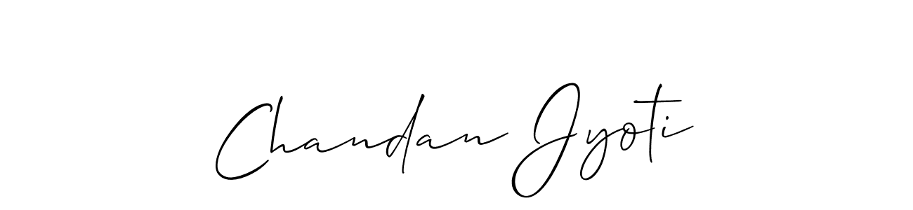 Allison_Script is a professional signature style that is perfect for those who want to add a touch of class to their signature. It is also a great choice for those who want to make their signature more unique. Get Chandan Jyoti name to fancy signature for free. Chandan Jyoti signature style 2 images and pictures png