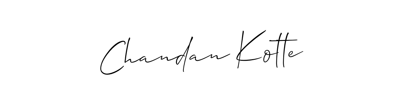 Make a beautiful signature design for name Chandan Kotte. With this signature (Allison_Script) style, you can create a handwritten signature for free. Chandan Kotte signature style 2 images and pictures png