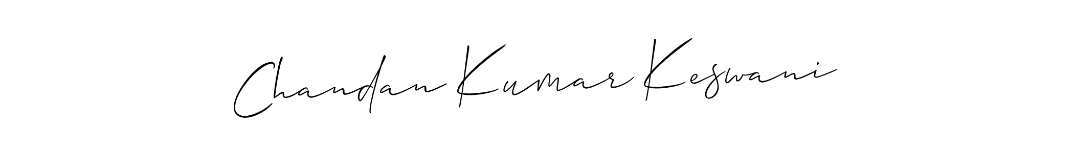 Also we have Chandan Kumar Keswani name is the best signature style. Create professional handwritten signature collection using Allison_Script autograph style. Chandan Kumar Keswani signature style 2 images and pictures png