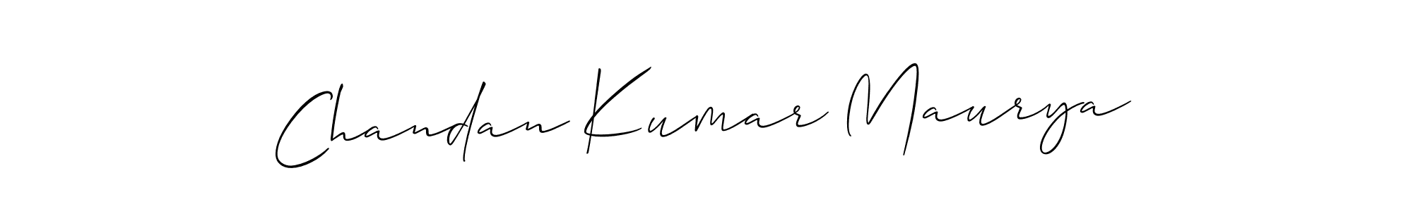 How to make Chandan Kumar Maurya name signature. Use Allison_Script style for creating short signs online. This is the latest handwritten sign. Chandan Kumar Maurya signature style 2 images and pictures png