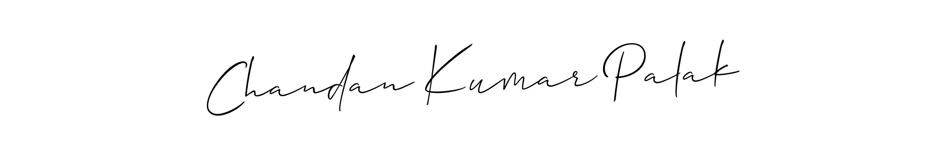 Use a signature maker to create a handwritten signature online. With this signature software, you can design (Allison_Script) your own signature for name Chandan Kumar Palak. Chandan Kumar Palak signature style 2 images and pictures png