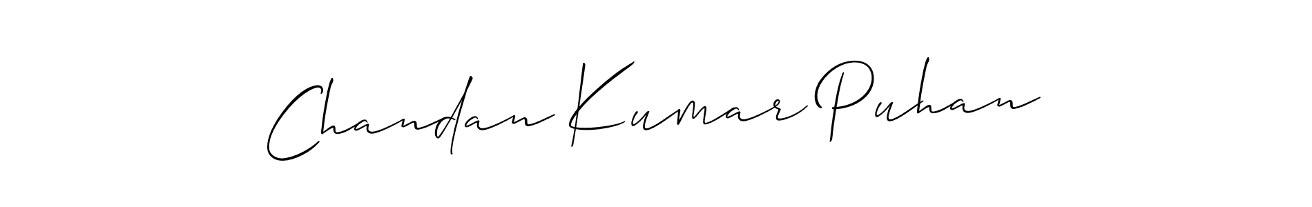 It looks lik you need a new signature style for name Chandan Kumar Puhan. Design unique handwritten (Allison_Script) signature with our free signature maker in just a few clicks. Chandan Kumar Puhan signature style 2 images and pictures png