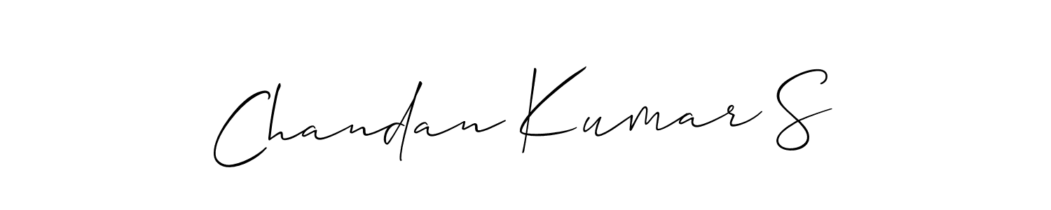 You should practise on your own different ways (Allison_Script) to write your name (Chandan Kumar S) in signature. don't let someone else do it for you. Chandan Kumar S signature style 2 images and pictures png