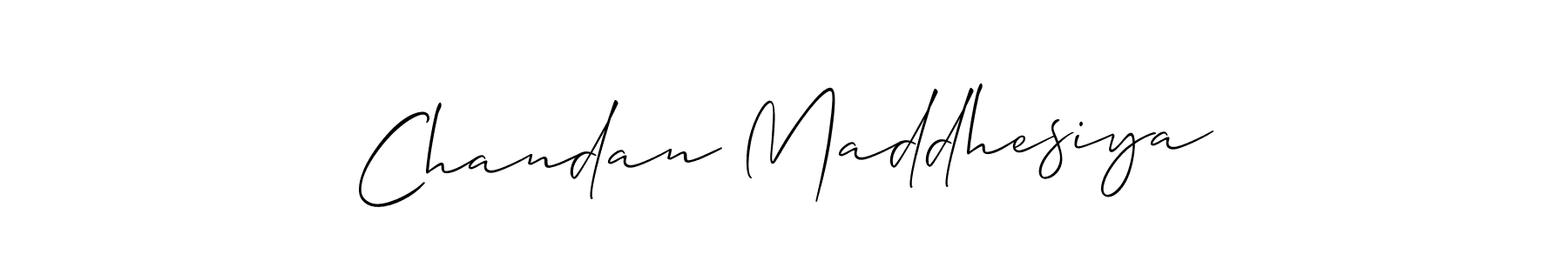 Design your own signature with our free online signature maker. With this signature software, you can create a handwritten (Allison_Script) signature for name Chandan Maddhesiya. Chandan Maddhesiya signature style 2 images and pictures png