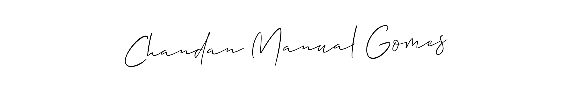 Design your own signature with our free online signature maker. With this signature software, you can create a handwritten (Allison_Script) signature for name Chandan Manual Gomes. Chandan Manual Gomes signature style 2 images and pictures png