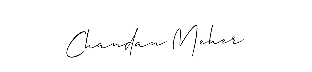 Also we have Chandan Meher name is the best signature style. Create professional handwritten signature collection using Allison_Script autograph style. Chandan Meher signature style 2 images and pictures png